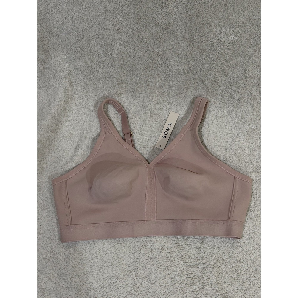NWT Soma Embraceable Unlined Full Coverage Bra 36C Adobe Rose Wireless